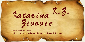 Katarina Živović vizit kartica